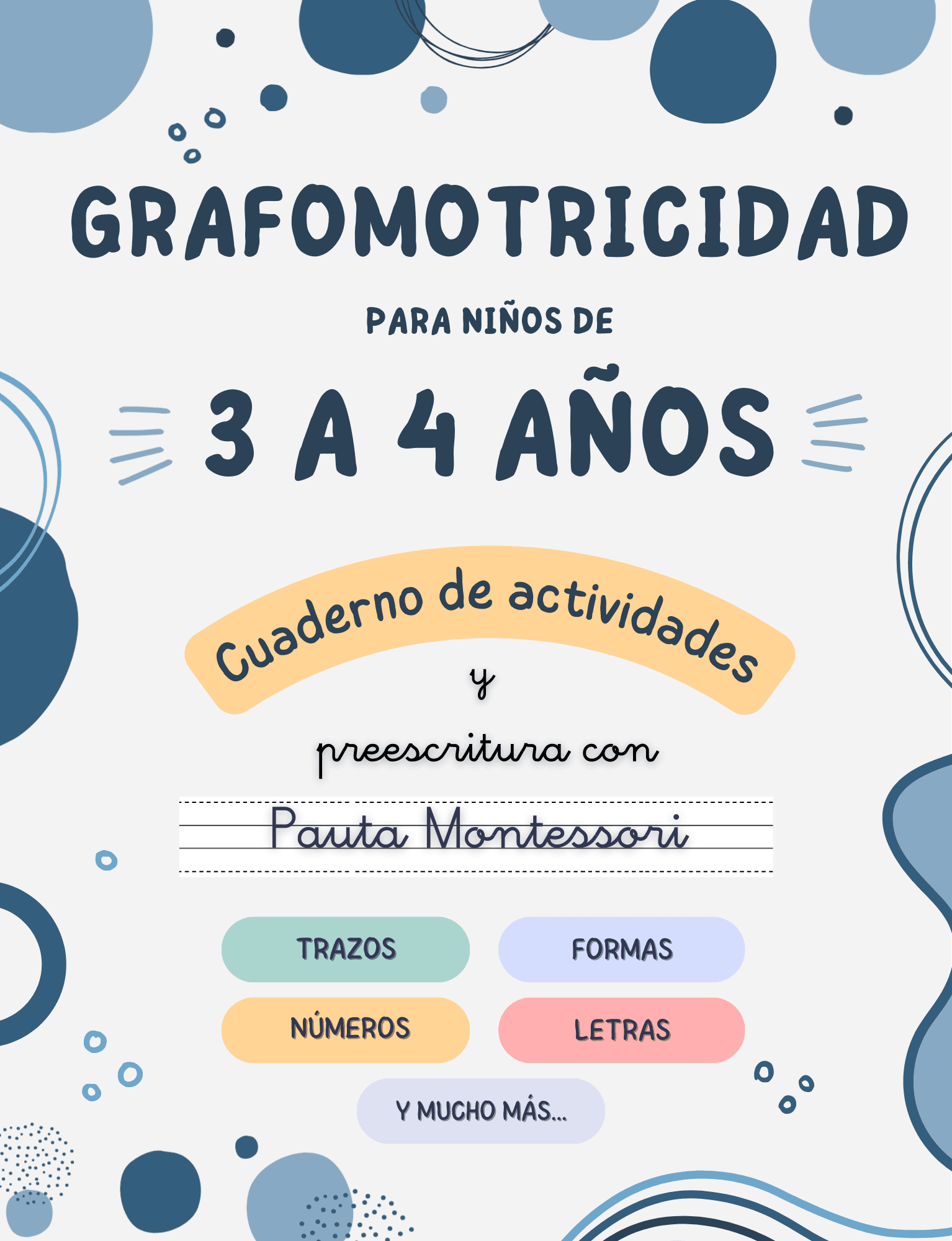 Portada de Grafomotricidad para niños de 3 a 4 años